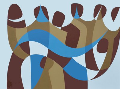 उपस्थिति IV, 1989 (बोर्ड पर एक्रिलिक) द्वारा रॉन वडडम्स